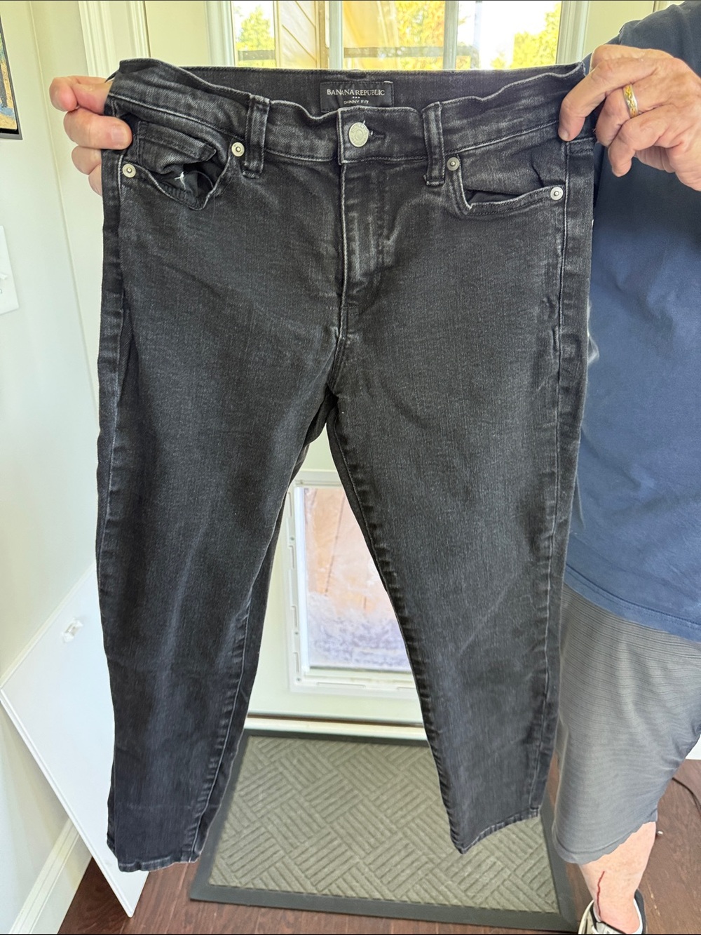 Banana Republic Men’s Washed Black Skinny Jeans